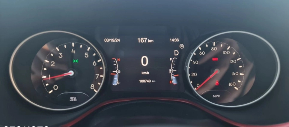 Jeep Compass cena 78900 przebieg: 99500, rok produkcji 2018 z Kępno małe 562